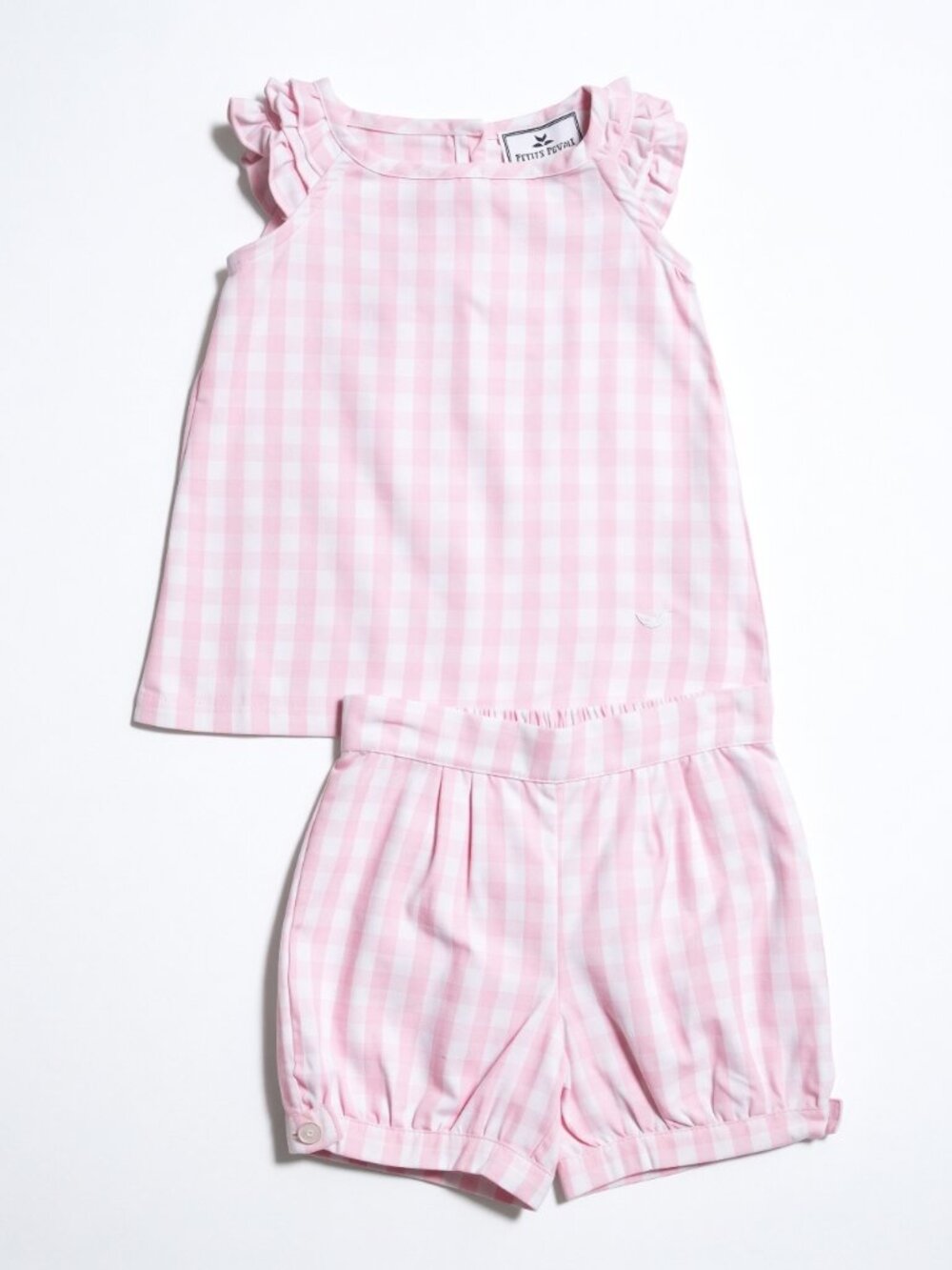 NWT Petite Plume Pink Gingham Amelie Luxury 2-Piece Sleep Set, Girls Size 6